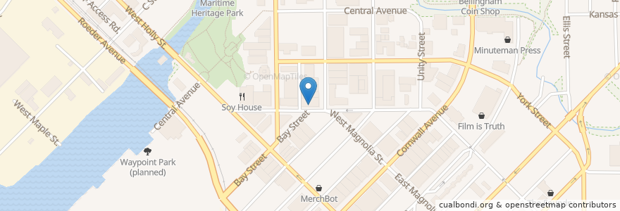 Mapa de ubicacion de Temple Bar en Amerika Syarikat, Washington, Whatcom County, Bellingham.