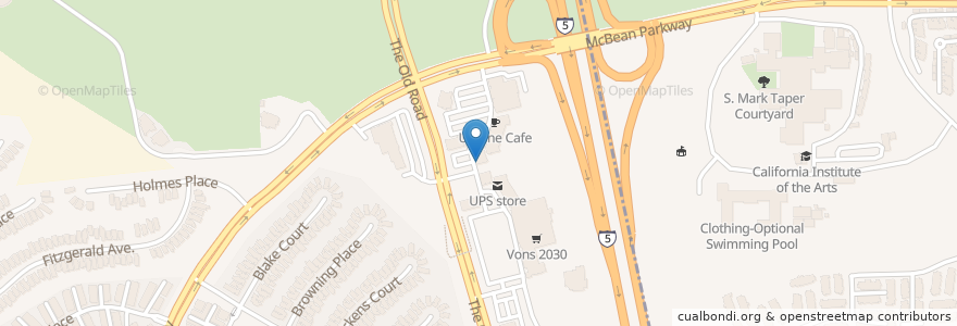 Mapa de ubicacion de Starbucks en 미국, 캘리포니아주, Los Angeles County.