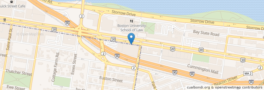 Mapa de ubicacion de Pavement Coffee en Amerika Birleşik Devletleri, Massachusetts, Norfolk County, Suffolk County, Boston.