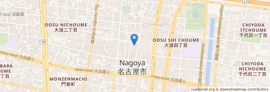 Mapa de ubicacion de 萬松寺 en Япония, Айти, 名古屋市, 中区.