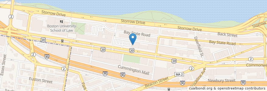 Mapa de ubicacion de Makechnie Study en Estados Unidos De América, Massachusetts, Suffolk County, Boston.