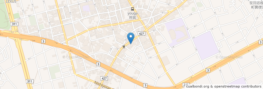 Mapa de ubicacion de CoCo壱番屋 en Japan, 東京都, 世田谷区.