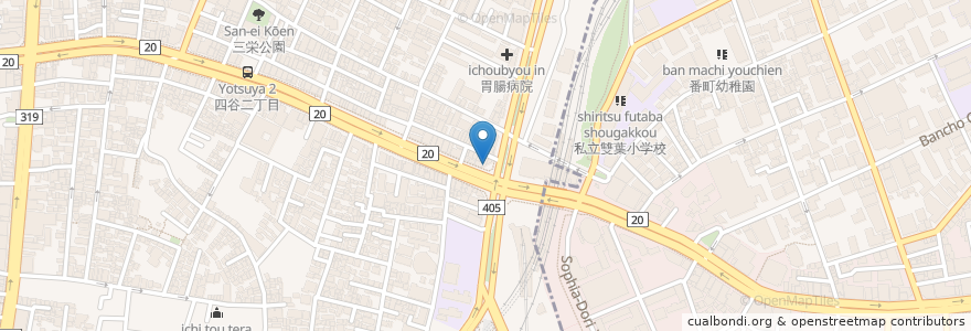 Mapa de ubicacion de ケンタッキーフライドチキン en اليابان, 東京都, 新宿区.