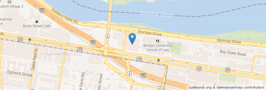 Mapa de ubicacion de George Sherman Union- Study spot en Vereinigte Staaten Von Amerika, Massachusetts, Suffolk County, Boston.