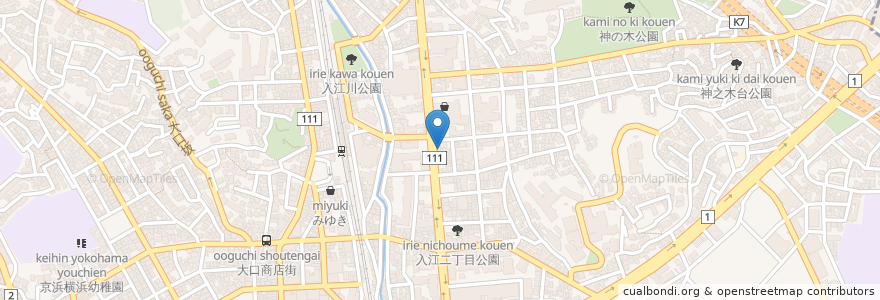 Mapa de ubicacion de そば屋 en Japan, 神奈川県, Yokohama, 神奈川区.