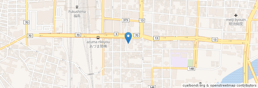 Mapa de ubicacion de 東安寺 en ژاپن, 福島県, 福島市.