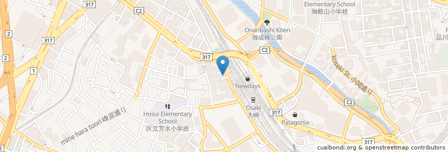 Mapa de ubicacion de くすりの福太郎 en Japão, Tóquio, 品川区.