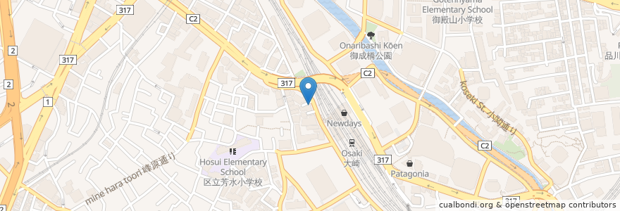 Mapa de ubicacion de 焼肉 光陽 en ژاپن, 東京都, 品川区.