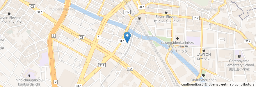 Mapa de ubicacion de 串揚げ酒場 仲丸 en Япония, Токио, Синагава.