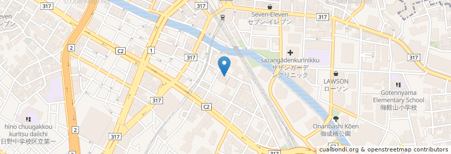 Mapa de ubicacion de 峰原坂診療所 en Japão, Tóquio, 品川区.