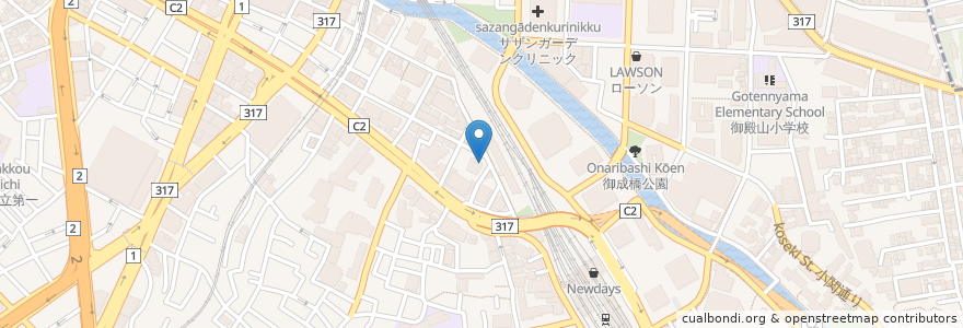 Mapa de ubicacion de 焼肉 馬山 en Japan, Tokyo, Shinagawa.
