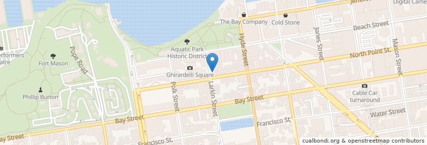 Mapa de ubicacion de Black Point Cafe en アメリカ合衆国, カリフォルニア州, サンフランシスコ, San Francisco.