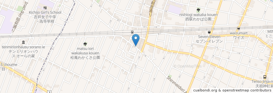 Mapa de ubicacion de 鞍馬 en 日本, 東京都, 杉並区.
