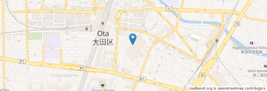 Mapa de ubicacion de 맥도날드 en 일본, 도쿄도, 大田区.