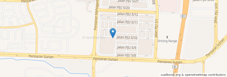 Mapa de ubicacion de Maybank en Malaysia, Selangor, Petaling Jaya.