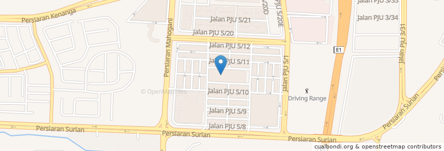 Mapa de ubicacion de Kota Damansara Police Station en Malaysia, Selangor, Petaling Jaya.
