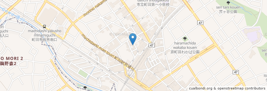 Mapa de ubicacion de なか卯 en 일본, 도쿄도, 町田市.