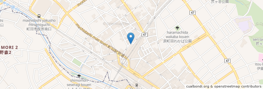 Mapa de ubicacion de 箱根そば 町田北口店 (HakoneSoba) en 일본, 도쿄도, 町田市.