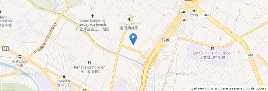 Mapa de ubicacion de 玉川大師 en Japan, Tokyo, Setagaya.