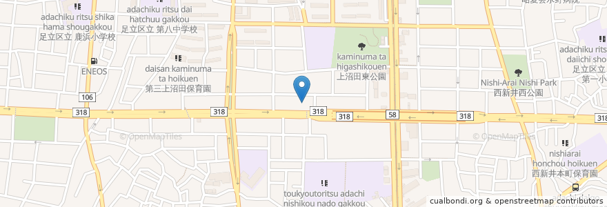 Mapa de ubicacion de ENEOS en Japón, Tokio, Adachi.