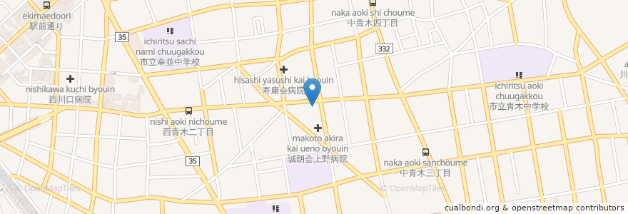 Mapa de ubicacion de コスモ石油 en 일본, 사이타마현, 川口市.