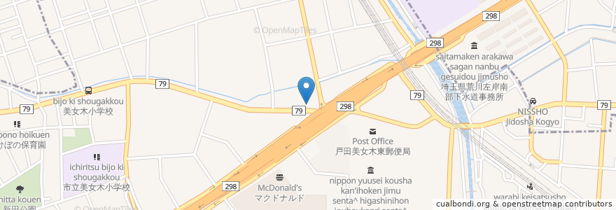 Mapa de ubicacion de コスモ石油 en 日本, 埼玉县, 戸田市.