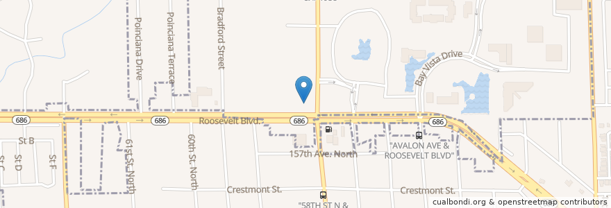 Mapa de ubicacion de 7-Eleven en ایالات متحده آمریکا, فلوریدا, Pinellas County.