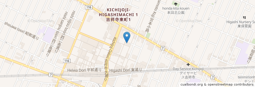 Mapa de ubicacion de 武蔵野市立吉祥寺図書館 en ژاپن, 東京都, 武蔵野市.