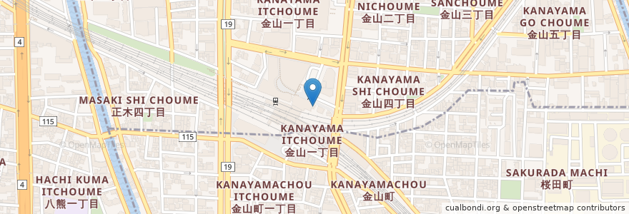 Mapa de ubicacion de 金山駅前交番 en Japan, Aichi Prefecture, Nagoya.