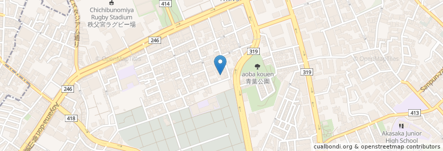 Mapa de ubicacion de 玉窓寺 en Jepun, 東京都, 港区.