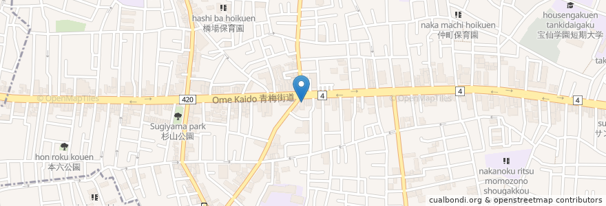 Mapa de ubicacion de 三菱UFJ銀行 en Japão, Tóquio, 中野区.
