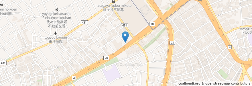 Mapa de ubicacion de CoCo壱番屋 en Japonya, 東京都, 渋谷区.