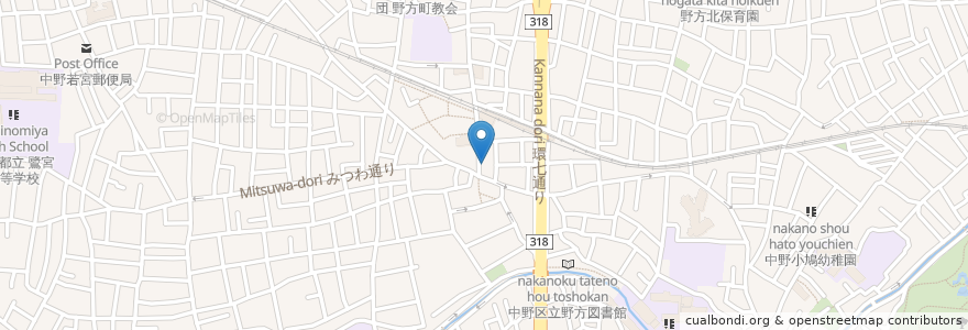Mapa de ubicacion de CoCo壱番屋 en 日本, 東京都, 中野区.
