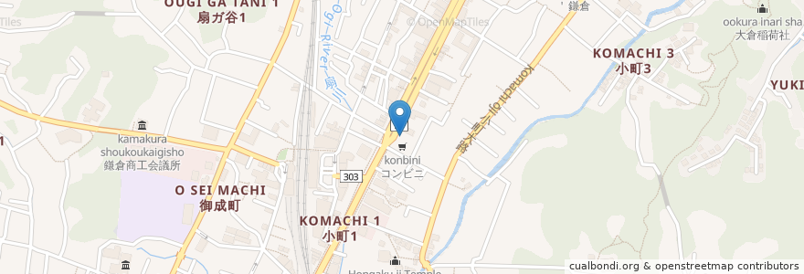 Mapa de ubicacion de センターパーキング en ژاپن, 神奈川県, 鎌倉市.