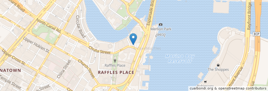 Mapa de ubicacion de Fullerton Hotel en 新加坡, 中区.