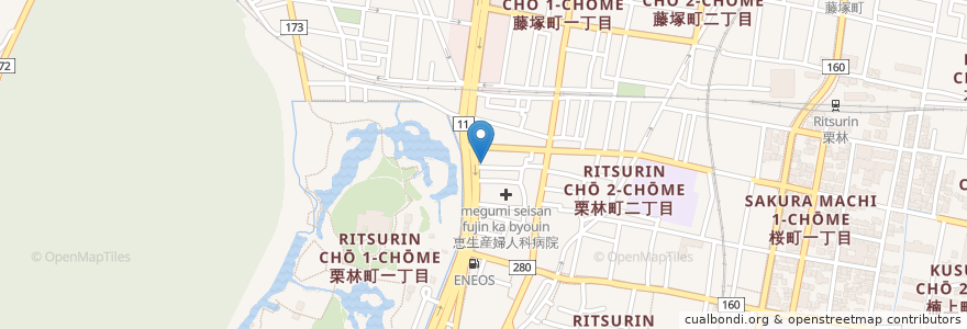 Mapa de ubicacion de 栗林公園前薬局 en 日本, 香川县, 高松市.