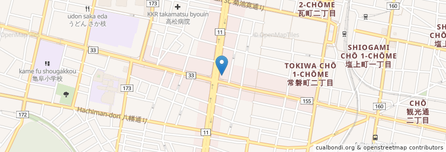 Mapa de ubicacion de コスモ石油 en Jepun, 香川県, 高松市.