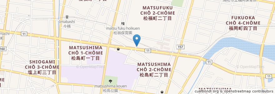 Mapa de ubicacion de 松島町交番 en ژاپن, 香川県, 高松市.