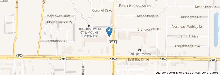 Mapa de ubicacion de Little Caesars en United States, Florida, Pinellas County, Largo.
