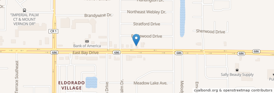 Mapa de ubicacion de Speedway en 미국, 플로리다주, Pinellas County, Largo.