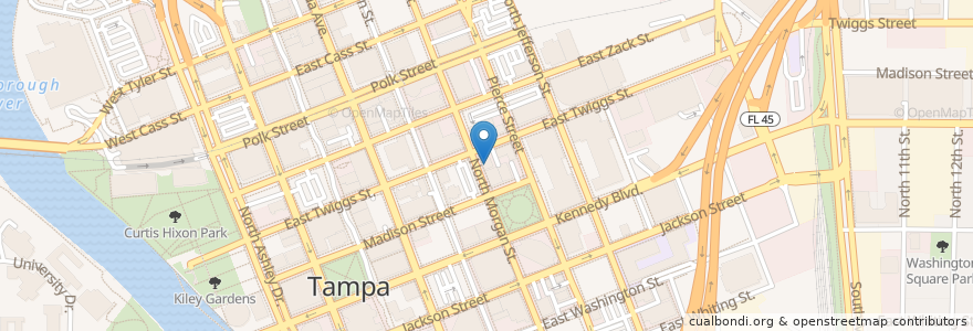 Mapa de ubicacion de International Cafe en Amerika Birleşik Devletleri, Florida, Hillsborough County, Tampa.