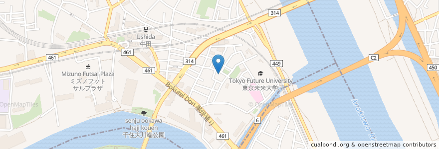 Mapa de ubicacion de 西光院 en 日本, 東京都.