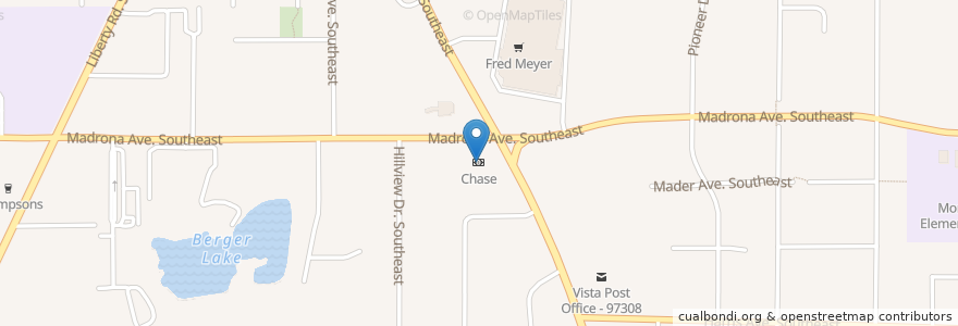 Mapa de ubicacion de Chase en 미국, 오리건, Marion County, Salem.
