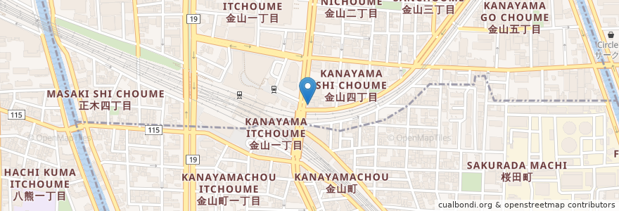 Mapa de ubicacion de ブラジルコーヒー en Япония, Айти, 名古屋市.