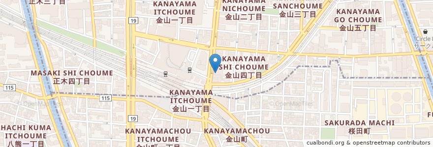 Mapa de ubicacion de マクドナルド en Japonya, 愛知県, 名古屋市.