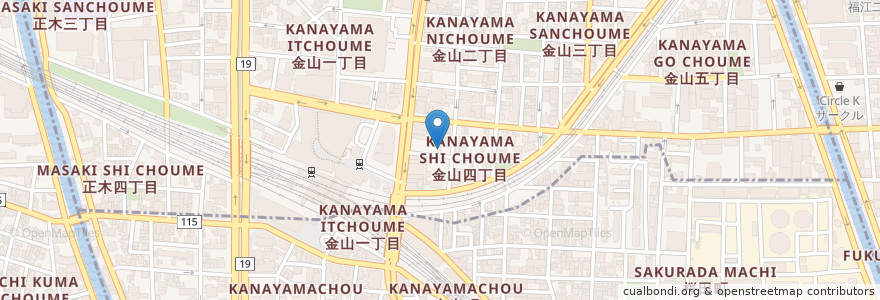 Mapa de ubicacion de 風来坊 en Japan, Präfektur Aichi, 名古屋市.