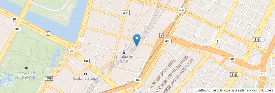 Mapa de ubicacion de カレーショップC&C en Japão, Tóquio, 千代田区.
