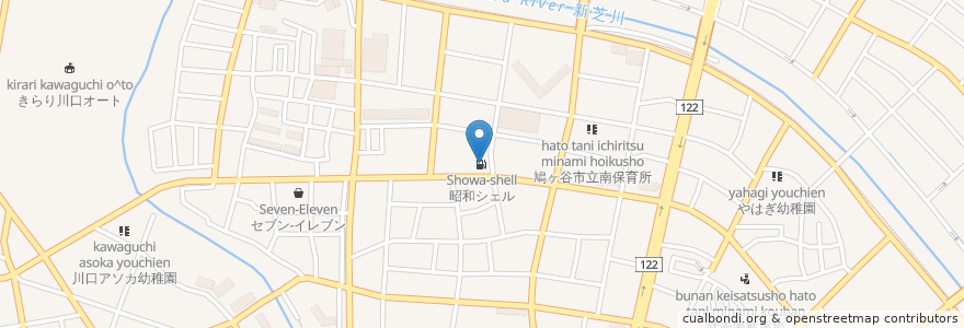 Mapa de ubicacion de 昭和シェル en Japan, Präfektur Saitama, 川口市.