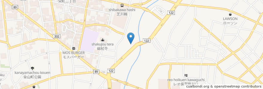 Mapa de ubicacion de 昭和シェル en Japão, 埼玉県, 川口市.