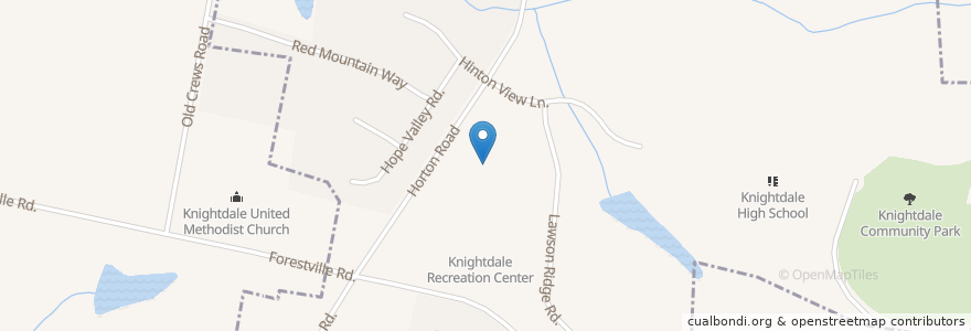 Mapa de ubicacion de Forestville Road Elementary School en Stati Uniti D'America, Carolina Del Nord, Wake County, Knightdale.